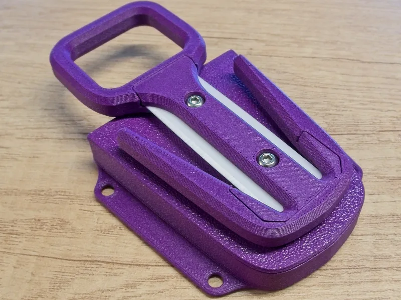 Line cutter knife with sheath - double sided