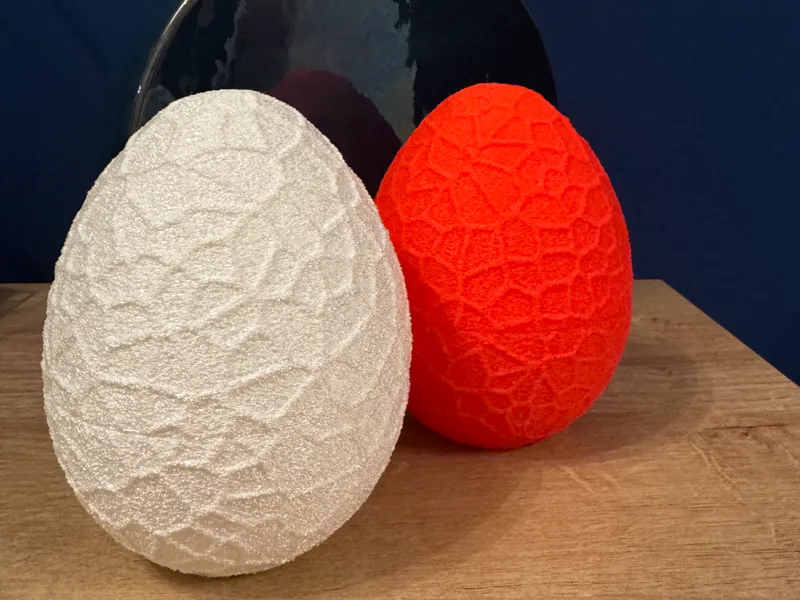 Easter Egg voronoi pattern with fuzzy skin