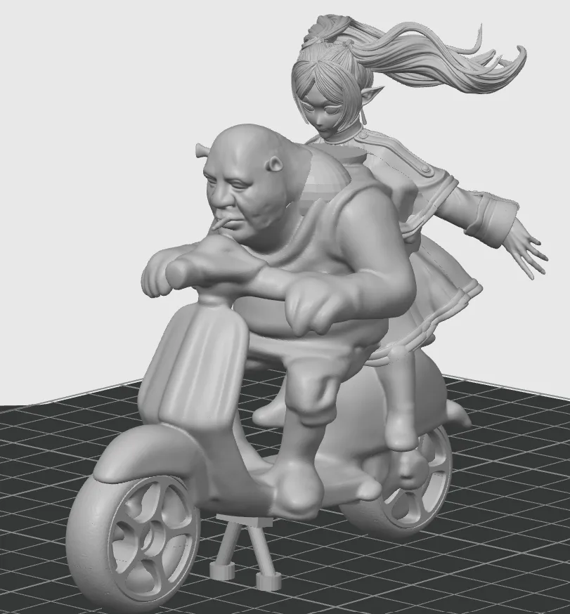 Shrek in scooter With Frieren by Pacoz8 - MakerWorld