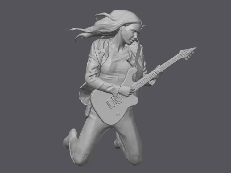 Female rock guitarist