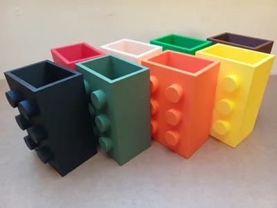 Famous Block Inspired Toothbrush Holder