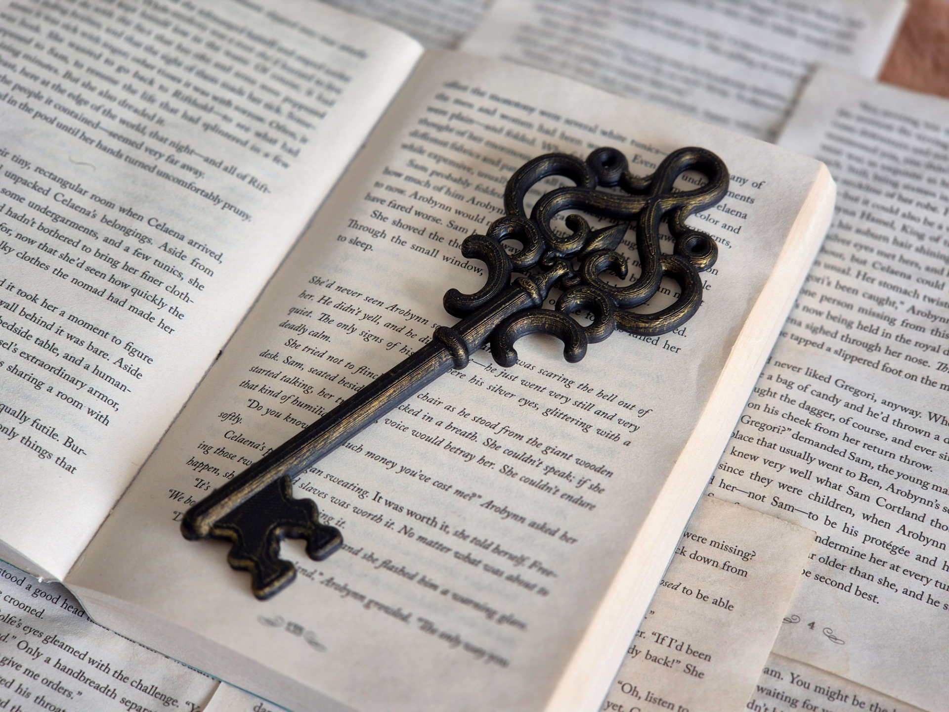 Ancient Key Bookshelf Decor