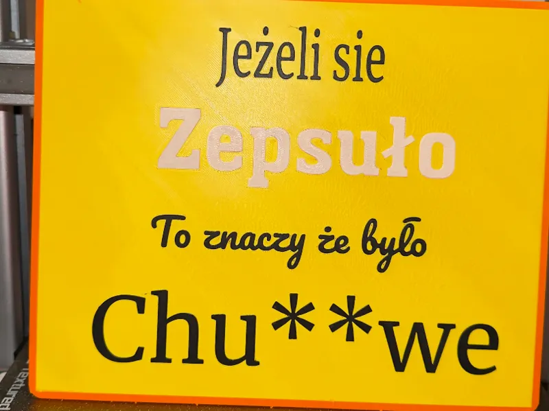 Sign Jezeli Polish hueforge