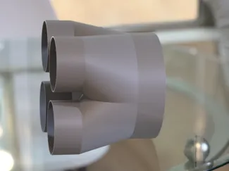 4x 4"(100mm) to 1x 8"(200mm) 5-way adapter