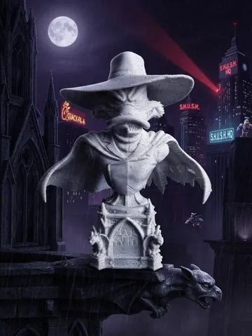 Figura decorativa: Darkwing Duck vs Negaduck – Hero vs Villain Bust — vista de referencia 2