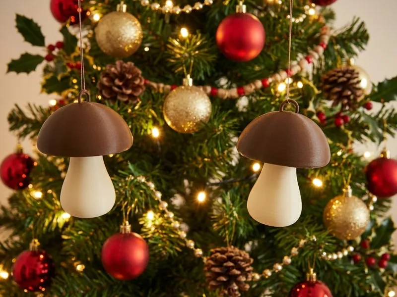 Penny Bun Mushroom Christmas Ornament