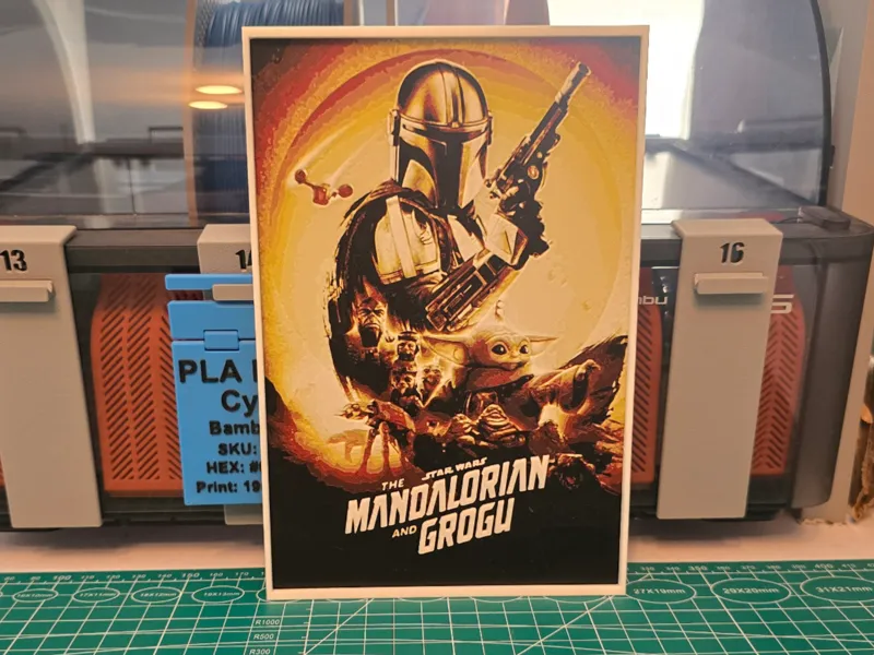 The Mandalorian and Grogu Movie Poster - Hueforge