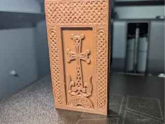 Armenian Khachkar - Traditional Carved Cross Panel
