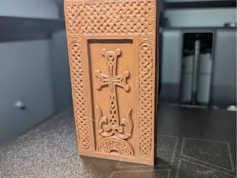 Armenian Khachkar - Traditional Carved Cross Panel