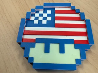 Mario Mushroom USA Flag