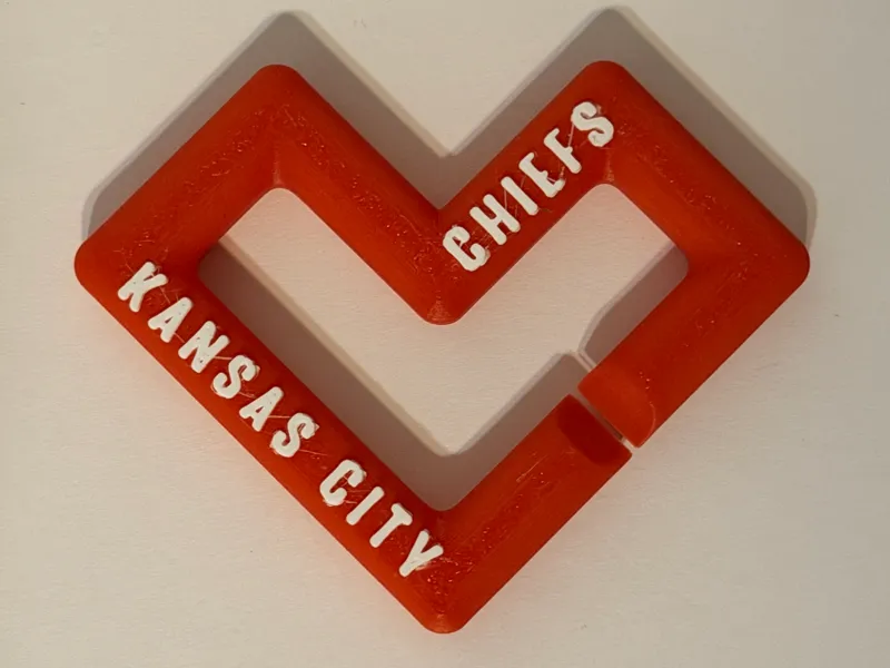 Digital Heart Chain Link - Kansas City Chiefs