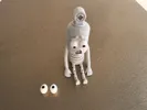 Separate eyes, single filament change, 0.2mm layer, 2 walls, 10% infill