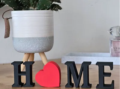 HOME or LOVE Letters with Heart "O"