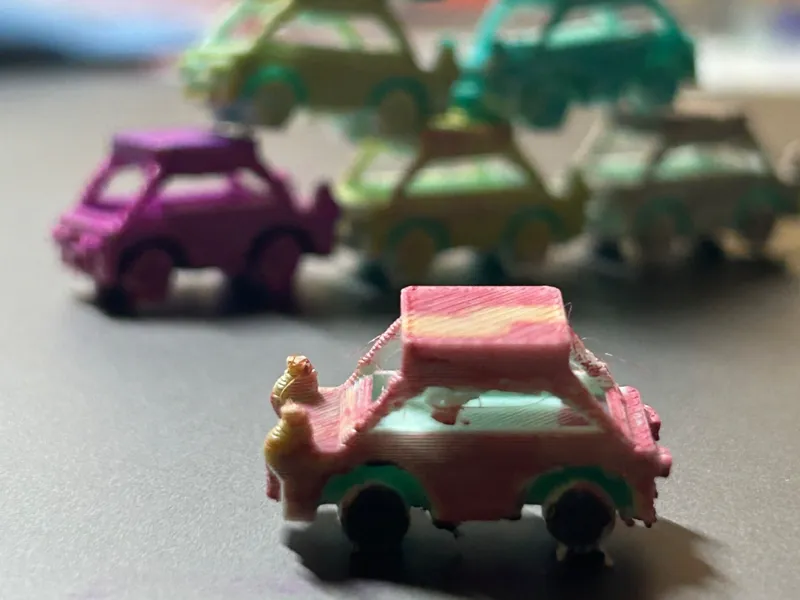 tons of tiny little mini cars