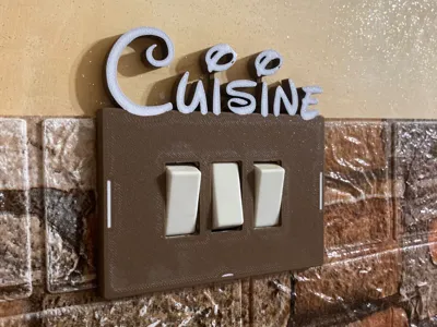 Bticino Magic series faceplate with 'cuisine' text