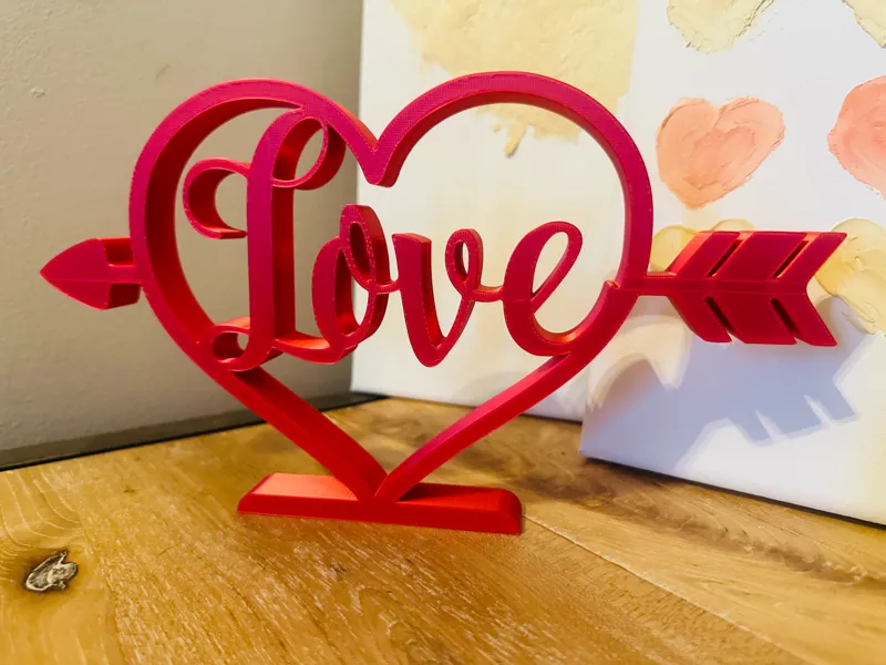 Valentine's Love Arrow through heart decoration