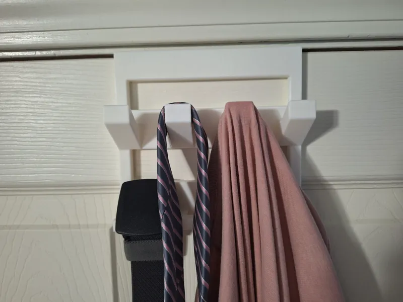 "Over-the-Door" Clothes and Belt Hanger