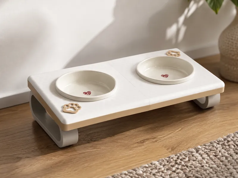 Simple yet elegant pet bowl holder
