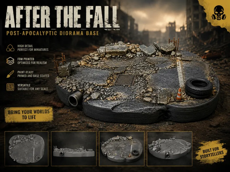 AFTER THE FALL Post-Apocalyptic Diorama Base