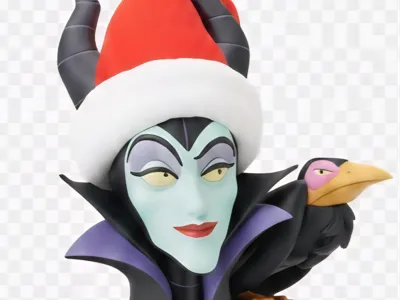 Maleficent christmas head ornament
