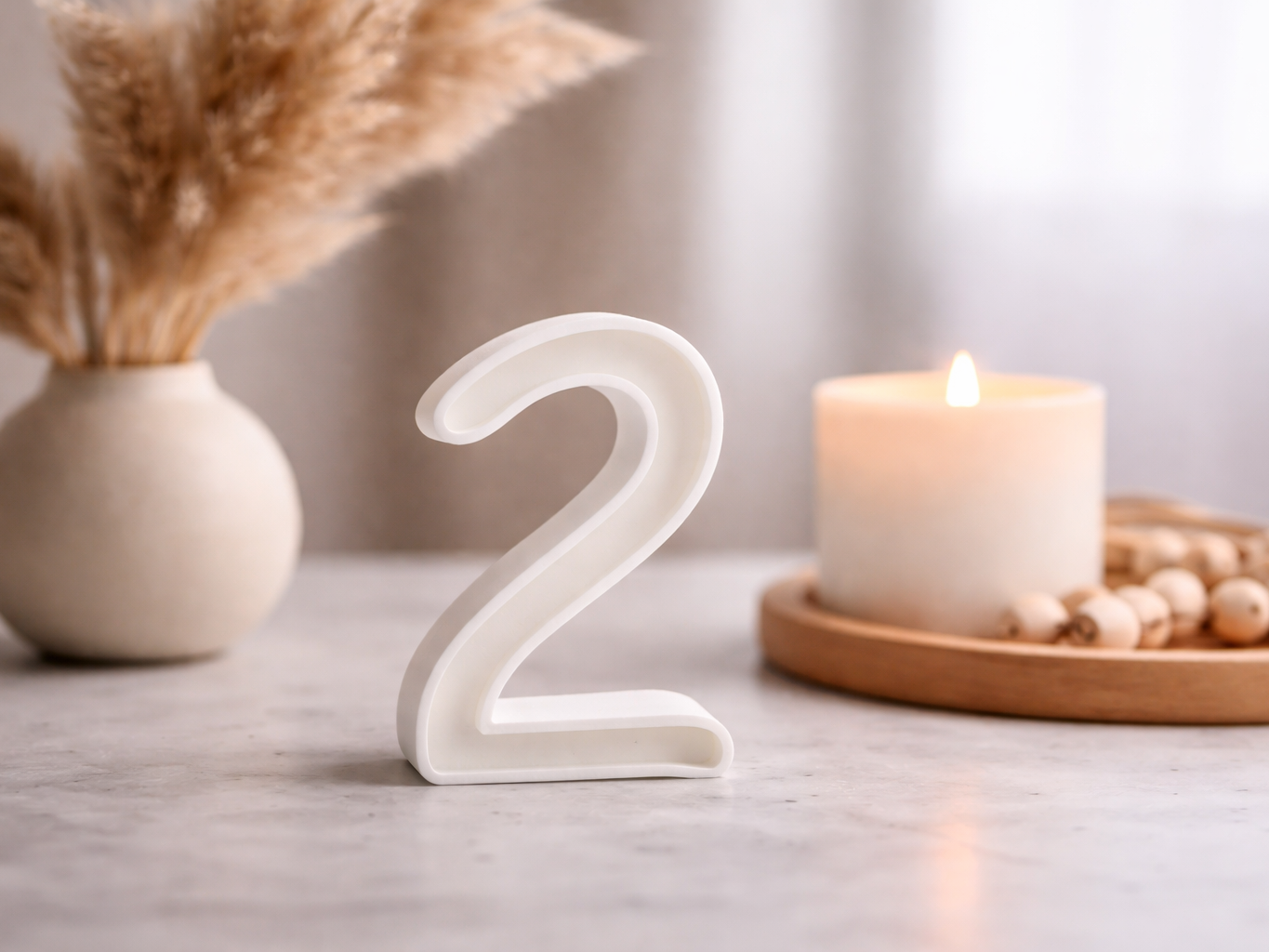 Decorative (moss) Numbers – Minimalist Design