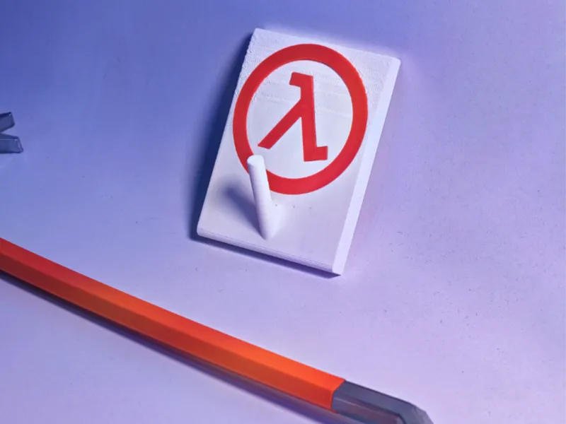 Half-Life Lambda Wall Key Hanger|2-Part Easy Print