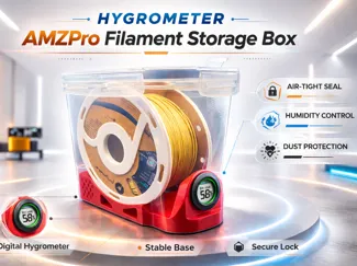 AMZPro Filament Storage Box with Hygrometer