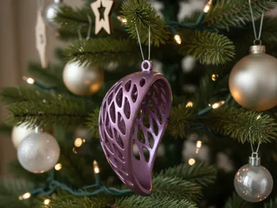 Modern Lace Christmas Ornament