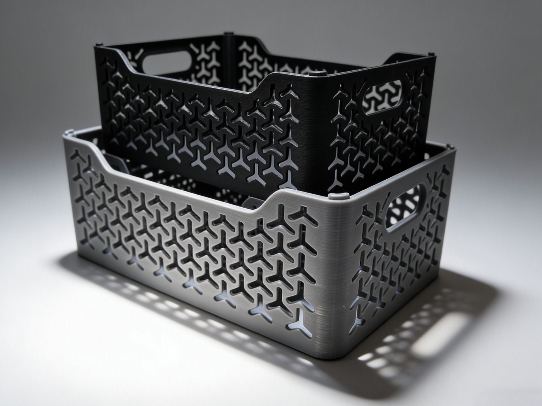 Miniatura 3 do modelo 3D 精致高级 结实实用｜可堆叠镂空收纳筐Stackable Hollow Storage Basket