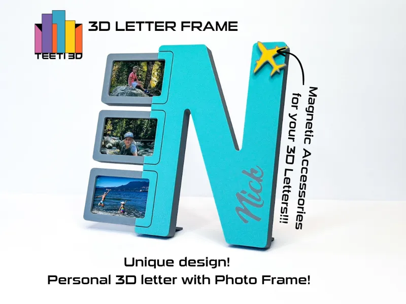 3D Letter Frame "N"