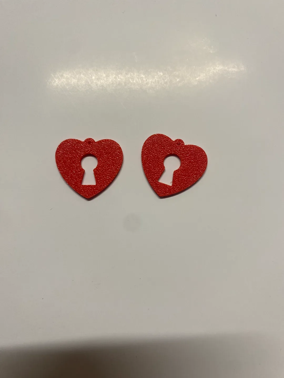 heart lock earrings view 2