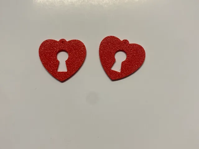 heart lock earrings