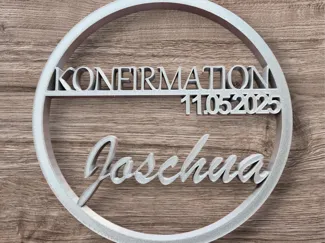 Tür Dekoration zur Konfirmation
