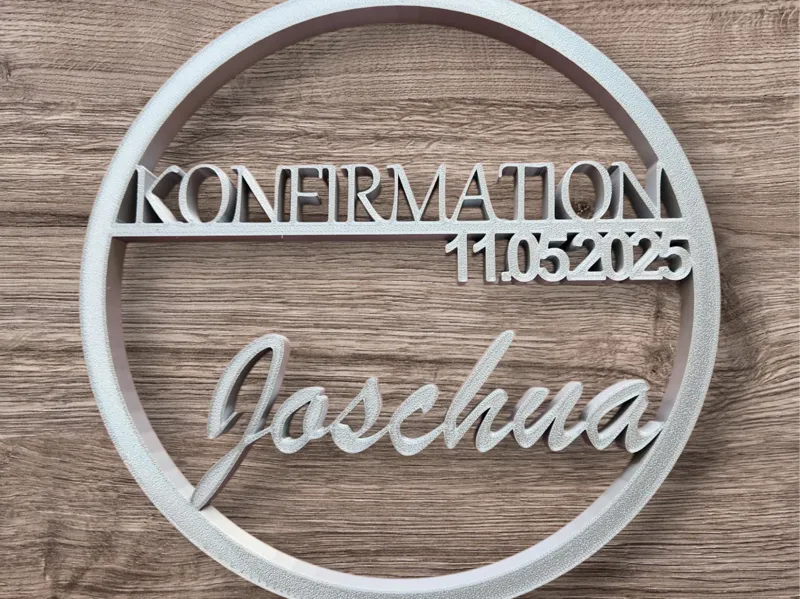 Tür Dekoration zur Konfirmation