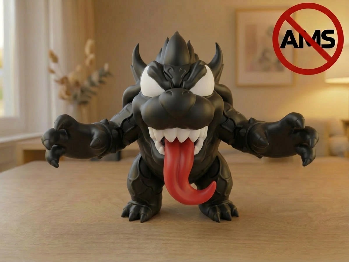 Venomized Bowser Figurine (AMS + No AMS Versions)