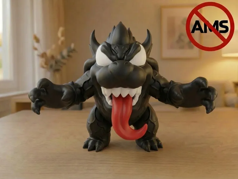 Venomized Bowser Figurine (AMS + No AMS Versions)