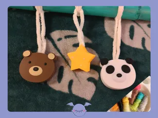 Teddy, Panda and Stars Baby Shaker