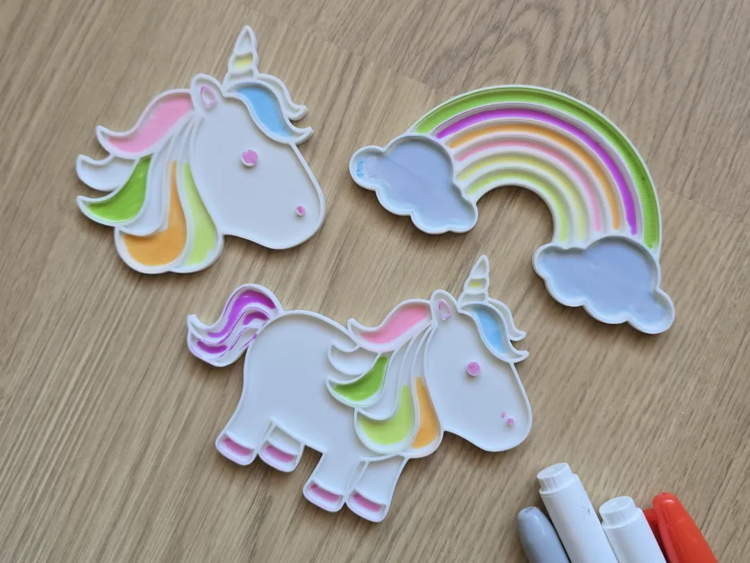Set à colorier licorne et cheval