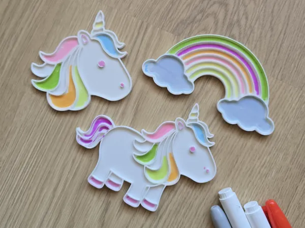 Set à colorier licorne et cheval