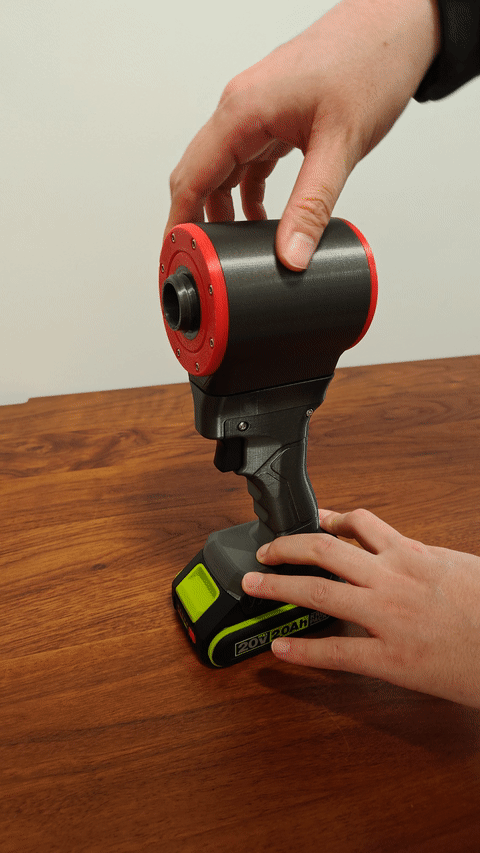 Miniatura 1 do modelo 3D 老哥第二代Flip 单/双模块戴森V8电机 双向旋转吹吸两用 手持暴力风扇/吸尘器
