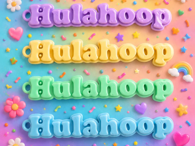 Hulahoop Schriftzug – Anhänger 