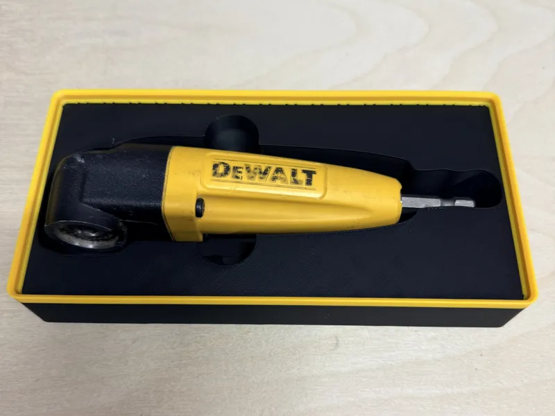Gridfinity Tray for a Dewalt Right Angle Adapter