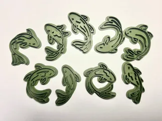 Clay Stamps Koi Fish