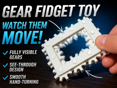 Satisfying Gear Fidget Toy-SmoothTurning Mechanism