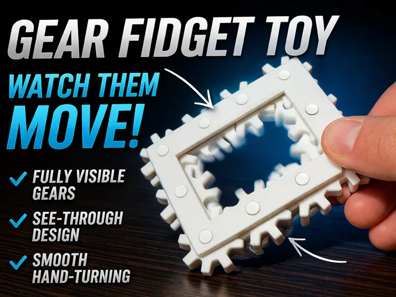 Satisfying Gear Fidget Toy-SmoothTurning Mechanism