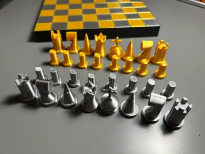 Simple chess with travel box
