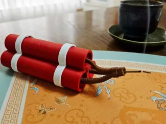 红红火火爆竹香插