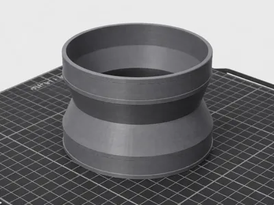 Ventilation duct adapter 100 mm to 100 mm