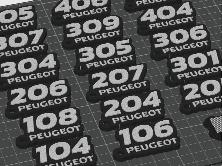 Peugeot 3D Keychain Collection