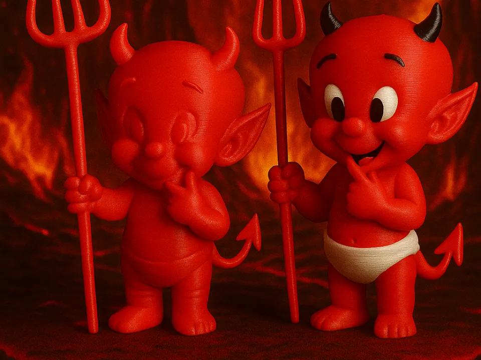 Mischievous Little Devil with Trident by Neoflix3d MakerWorld